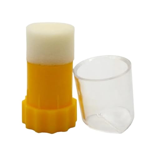 6pcs Bee Queen Marking Catcher Plastic One Handed Marker Bottle Plunger Plush Beekeeper Tool Garden | Light Yellow - color: Light Yellow