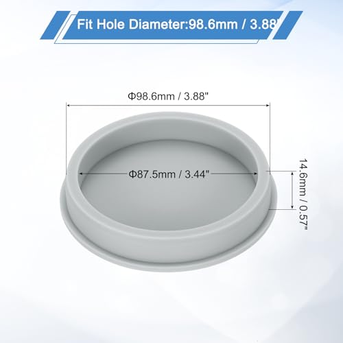 uxcell Silicone Rubber Plug, High Temp Round Hole Plug Waterproof Rubber Stopper Pipe End Caps Fit 98.6mm/3.88" Hole for Coating, Painting, Fence, Pipe Post - size: 98.6mm/3.88"