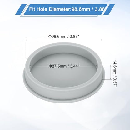 uxcell Silicone Rubber Plug, High Temp Round Hole Plug Waterproof Rubber Stopper Pipe End Caps Fit 98.6mm/3.88" Hole for Coating, Painting, Fence, Pipe Post - size: 98.6mm/3.88"