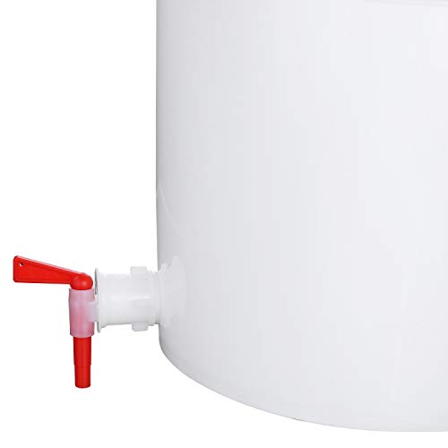 U.S. Solid Plastic Fermenter - 6.5 Gallon Food-Grade Fermenting Bucket Homebrewing Fermentor with Spigot and Airlock BPA Free - size: 6.5 gallon(1-PACK)