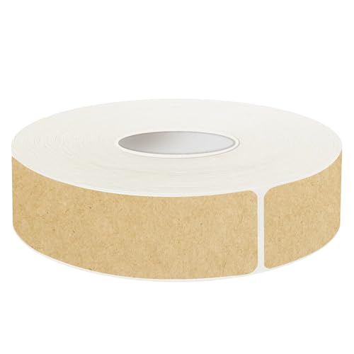 500PCS Kraft Label Stickers Removable Brown Labels Writable Gift Labels, Self-Adhesive Brown Labels (Each Measures 1x 3 inch) - color: Kraft, size: 1 x 3 Inch