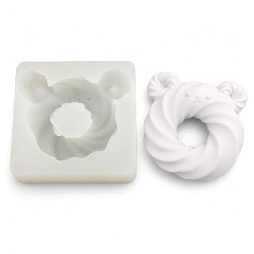 AWEJRIXX Silicone Mold for DIY Baking and Craft Projects, Flexible Reusable Mold for Chocolate, Candy, Fondant, Resin, Clay, Soap, Cake Decoration and Handmade Small Shapes (Cute Donut Shape) - color: Cute Donut Shape