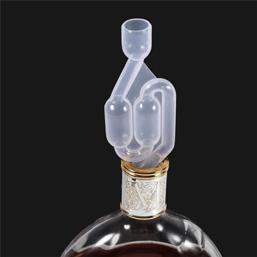 DAGIJIRD S-Shape Air Lock One-Way Exhaust Valve Transparent Check Valve for Beer Wine Fermenting Making, 2PCS