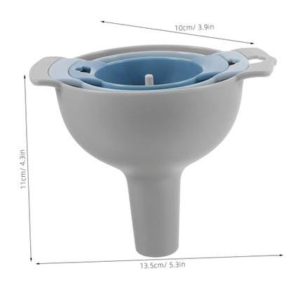 Multi-Function Funnel Set Large Mouth Kitchen Oil and Liquid Dispenser Plastic Filter for Canning and Cooking Convenient for Home Use