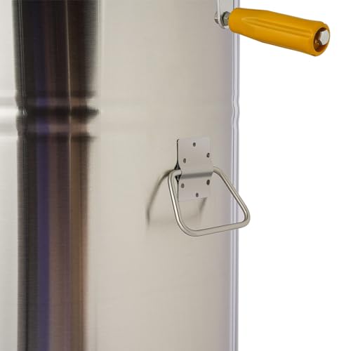 Honey Extractor Separator, 2-Frame Stainless Steel Honey Extractor Manual Honey Extractor Honey Drum Spinner, Beekeeping Extraction Apiary Centrifuge Equipment
