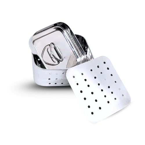 AaraVibe® Paneer Maker Steel | Paneer Maker | Paneer Maker Mould Press – 750ml (Large) Stainless Steel Square Press for Homemade Paneer, Tofu & Sprouts | 1 Year Warranty & Free Paneer Recipe eBook