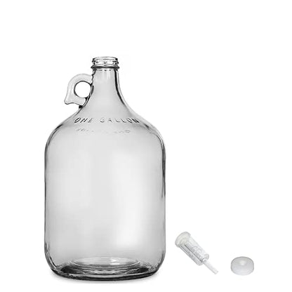 Home Brew Ohio One Gallon Glass Jug with 38mm Cap with Hole and Three-piece Airlock