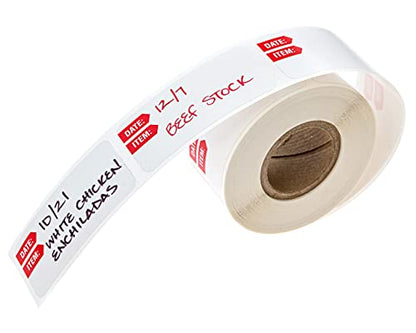 250 Freezer Labels / 1" x 2" Restaurant Quality Freezer Labels/Food Prep Labels/Made in The USA - size: Red Freezer 1” x 2”