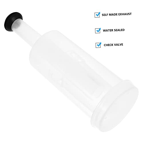 DECHOUS 3-Piece One-Way Brewing Stopper Set Silicone Air Locks for Fermentation Sturdy Brewing Stoppers Lids for Home Supplies