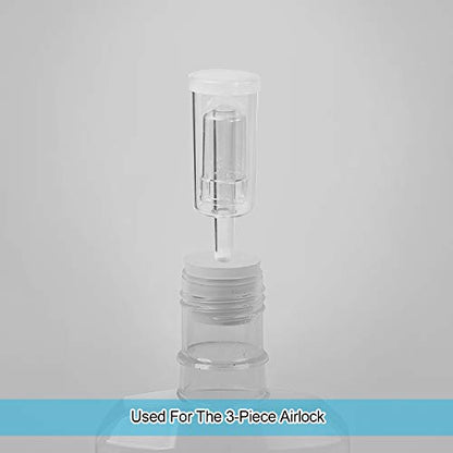 KEILEOHO 20 Pack Drilled Natural Rubber Stopper # 6, Solid Rubbers Stoppers Bungs, Rubber Stopper with 5/16 Inch Diameter Holes for glass jug, Carboy Tapered Bung