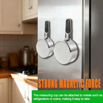DOTINGHUX 3/4 Cup Magnetic Grips Stainless Steel Measuring Cup -1PCS - size: 3/4 cup