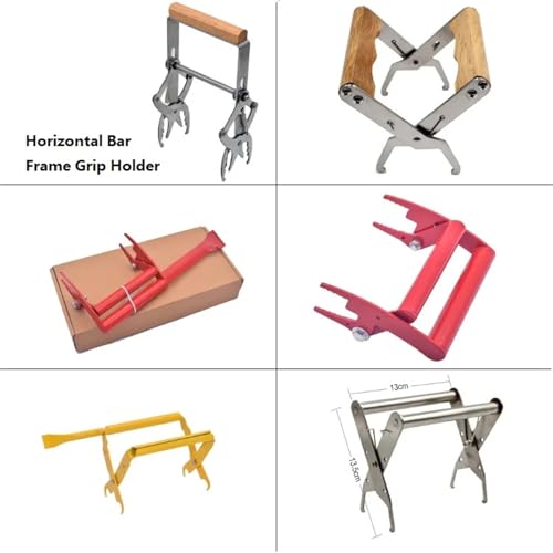 2pcs Bee Hive Frame Grip Holder Lift Gripper Capture Beehive Clip Clamp Grasp Beekeeping Tools(Yellow) - color: Yellow