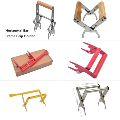 2pcs Bee Hive Frame Grip Holder Lift Gripper Capture Beehive Clip Clamp Grasp Beekeeping Tools(Wooden Handle) - color: Wooden Handle