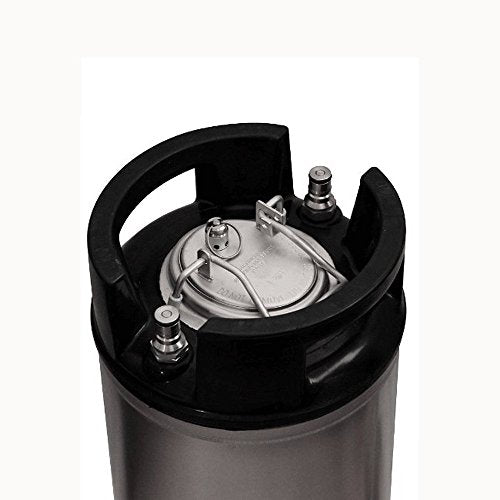 HomeBrewStuff (1 Pack) 5 Gallon Amcyl Ball Lock Cornelius Style Keg with Rubber Bottom and Top - New