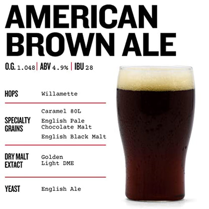 Northern Brewer - Siphonless 1 Gallon Craft Beer Making Starter Kit, Equipment and Beer Recipe Kit (Brown Ale) - color: Brown Ale
