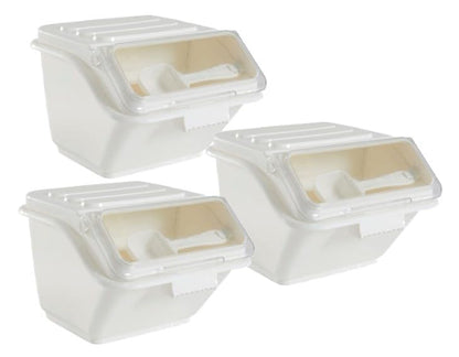 CenPro Ingredient Bin - 2.6 Gallon/40 Cup Capacity - Holds Up To 18 lbs. of Sugar or 12 lbs. of Flour - NSF - 3/Pack (29A-222) - size: 2.6 Gallon – 3/pk