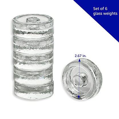 Trademark Innovations Glass Fermentation Pickling Jar Weights, Flower Grip Style (Set of 6) - style: Flower Grip