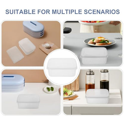 Refrigerator Food Preservation Box with Lid Reusable Sealed Cheese and Bread Container for Kitchen Fruit Vegetable Storage Snack and Ingredient Organizer for Home Camping Picnic