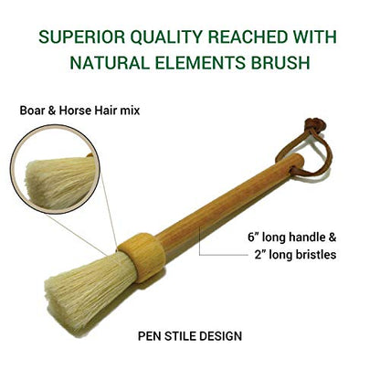 Pastry Brush – Natural Boar Bristle & Wooden Handle – Baking Brush for Egg Wash, Butter, Glaze & BBQ – Made in Germany