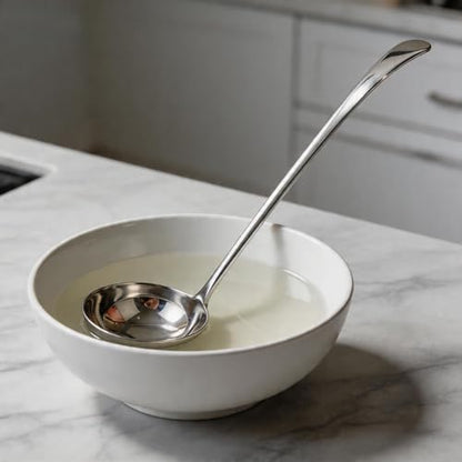 Small Soup Ladle for Kitchen, 11.4-Inch Stainless Steel Ladle 2.4 oz, Serving ladle for Soup,Gravy,Canning, Hot Pot, Dishwasher Safe