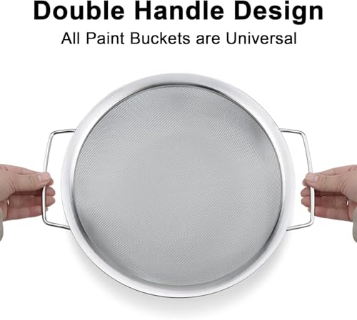Fine Mesh Strainer - 60 Mesh 316 Stainless Steel Paint Filter Emulsion Honey Funnel Cover Fits 5 Gallon Bucket