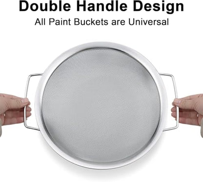 Fine Mesh Strainer - 60 Mesh 316 Stainless Steel Paint Filter Emulsion Honey Funnel Cover Fits 5 Gallon Bucket
