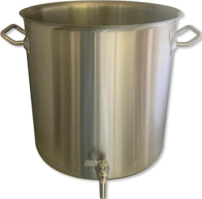 8.75 Gallons Stainless Steel Brewing Stock Pot with Spigot Spout: Heavy-Duty 35 qt Kettle with Faucet Drain Valve Tap to Pour - style: 8.75 Gal Brewing Pot + Spout only