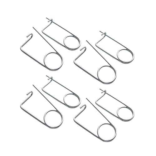 Steel Brooch Shape Open Safety pin Spring pin, Quick Lock line Lock pin Locking Fasteners for Farm Lawn Garden Hooks (0.08x1.69 in(2x43 mm)-8Pcs) - size: 0.08x1.69 in(2x43 mm)-8Pcs