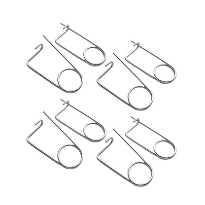 Steel Brooch Shape Open Safety pin Spring pin, Quick Lock line Lock pin Locking Fasteners for Farm Lawn Garden Hooks (0.13x3.15 in(3.2x80 mm)-8Pcs) - size: 0.13x3.15 in(3.2x80 mm)-8Pcs