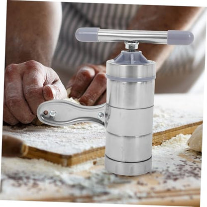 6pcs Manual Honey Extractor and Pasta Machine Set Pressing Force Includes Stainless Steel Honey Presser and Spaghetti Maker Molds for Home Use