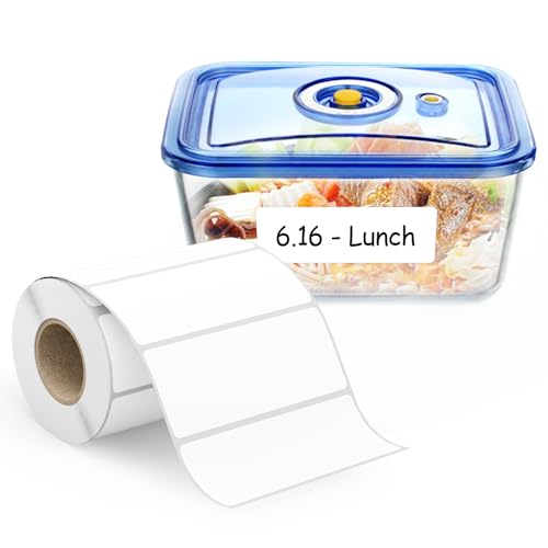 Kingtac 500pcs blank Food Labels,Freezer Labels 1 x 3 Inch Removable for Food Containers, Mason Jar Labels, No Residue Food Storage Labels Perfect for Kitchen cannot be torn, KT-blank-frz-500-1 - color: Blank-frz-1''x3''-500 Pcs