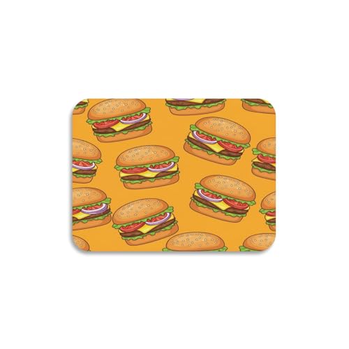 Cheeseburger Tomato Yellow Dish Drying Mat for Kitchen Counter Highly Absorbent Coffee Maker Mat Heat Resistant Dish Rack Pad for Sink Rack Pans Pots Utensils 15.7" x 11.8" - size: 15.7x11.8inch