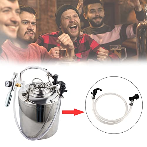 MRbrew Picnic Faucet, 2 Pieces Plastic Draft Beer Dispensing Spigot Keg Tap for Home Brewing Kegging Cornelius Corny Hose Tubing Line