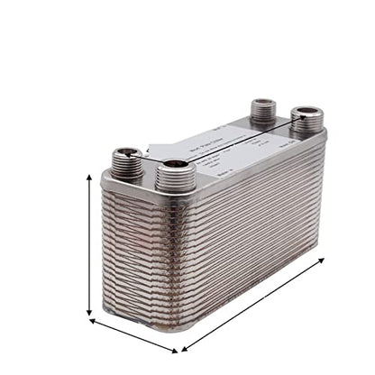 Homebrew Beer Wort Chiller 41 Plate Plate Heat Exchanger, Stainless Steel Heat Exchanger B3-14C for Floor Heating(A1) - size: A1