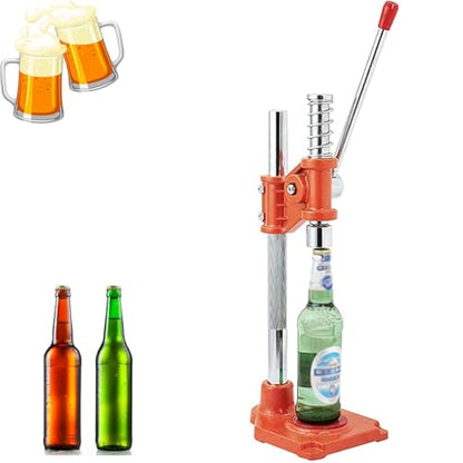 Manual Beer Capping Machine, Beer Bottle Capper with Non-Slip Base, 30MM Bottle Cap Diameter and Adjustable Capping Height, No Need Electricity and Easy to Use for Home Brewing