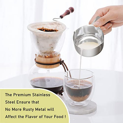 1PCS 2Cup (480ml, 16oz) Single Measuring Cup, Stainless Steel Measure Scoop, Metric and US Measurement, Dishwasher Safe - size: 2cup|480ml|16oz