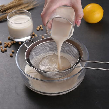 6 Pcs Mesh Strainers, Stainless Steel Strainer Set Fine Mesh Sieve for Kitchen Sifting Flour, Tea, Cooking, Juice