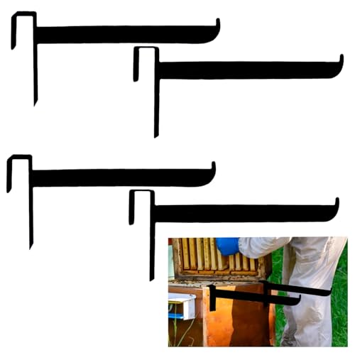 2 Sets Beehive Frame Holder with Beehive Frame Gripper, Metal Bee Hive Stand, Adjustable Metal Hive Stand for Beekeeper
