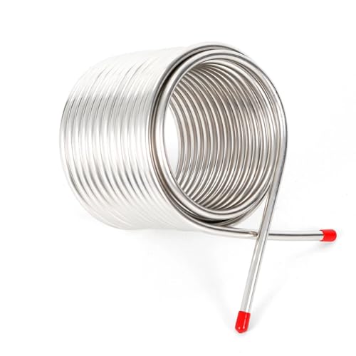 50' Brew Supply Stainless Steel Wort Chiller Cooling Coil Pipe Double Layer, Home Brewing Beer Immersion Stainless Steel, Beer Wine Cooler, Homebrew Immersion Chiller Cooling Pipe