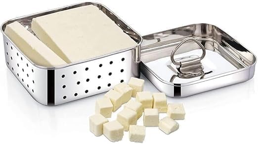 Stainless Steel Paneer Press & Cheese Maker | 450ml Homemade Paneer, Tofu & Soft Cheese Press | Rust Resistant, Dishwasher Safe | Easy Clean Kitchen Tool