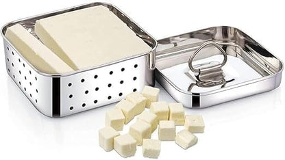 Stainless Steel Paneer Press & Cheese Maker | 450ml Homemade Paneer, Tofu & Soft Cheese Press | Rust Resistant, Dishwasher Safe | Easy Clean Kitchen Tool