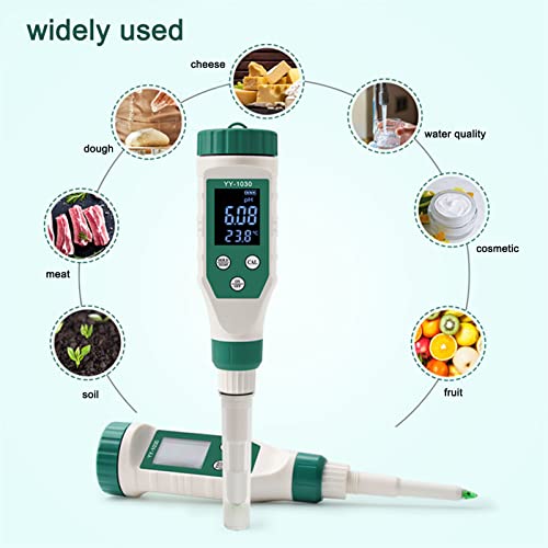 FLEXMAN Digital Ph Meter, Smart BT PH Tester, Dough Alkali Waterproof Tester, Soil Matrix Acidity Meter for Baby Food Supplement Cheese Cosmetics