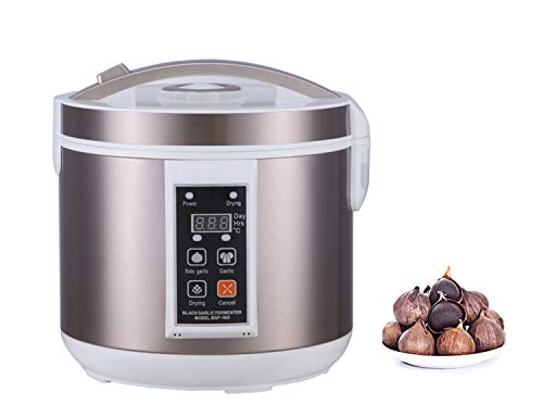 INTBUYING 6L Black Garlic Fermenter 110V Multi Clove Garlic Cooker 3D Heating Full Automatic Intelligent Control with Black Independent Liner