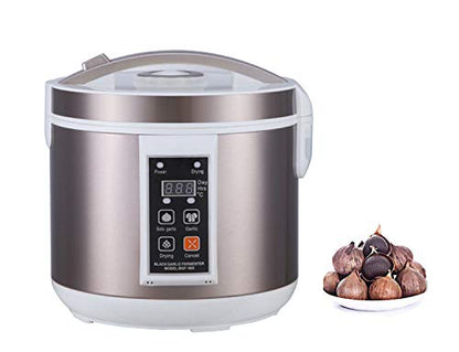 INTBUYING 6L Black Garlic Fermenter 110V Multi Clove Garlic Cooker 3D Heating Full Automatic Intelligent Control with Black Independent Liner