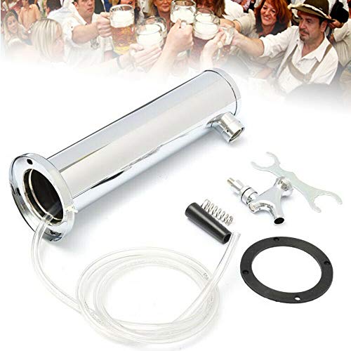3" Draft Beer Tower Faucet Dispenser 1 Tap, Stainless Steel Beer Tap Chrome GDAE10 Taps Keg Faucets Durable Beer Line Assemble Accessory for Home Brewing Bar