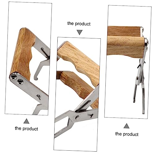 1pc Bee Hive Frame Holder Bee Wooden Handle Comfortable to Hold Spleen Lifter Clip for Beekeeping