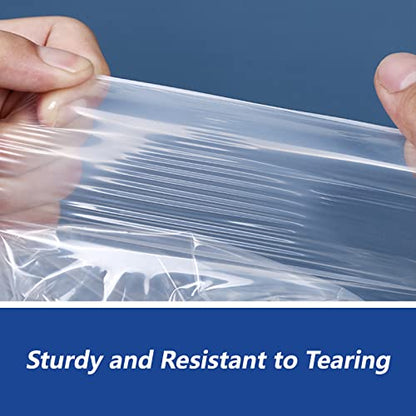 11" x 14" (100 Count) Self Seal Clear Poly Bags with Suffocation Warning for Packaging, Shipping, Clothing, Shirts & FBA - Resealable Adhesive - color: 100 Count