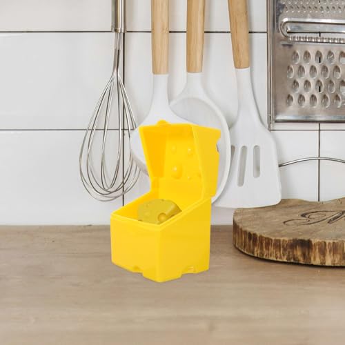 KALLORY 2pcs Airtight Abs Cheese Storage Boxes with Flip Lids Refrigerator Cheese Saver Containers for Sliced and Snacks Kitchen Fresh-keeping Food Storage
