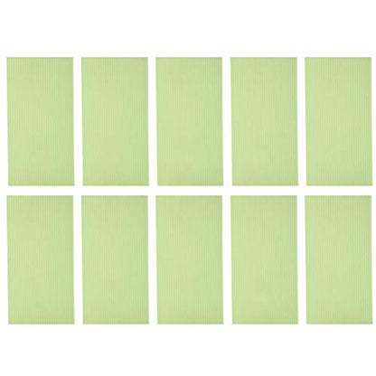 10Pcs Green Plastic Beeswax Honeycomb Foundation Sheets, Beehive Frame Base for Beekeeping, Pure Natural Wax Coated Comb with Honey Texture, Durable and Reusable Beekeeping