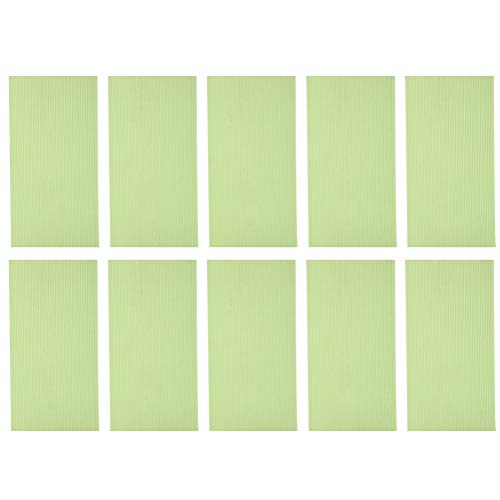 10Pcs Green Plastic Beeswax Honeycomb Foundation Sheets, Beehive Frame Base for Beekeeping, Pure Natural Wax Coated Comb with Honey Texture, Durable and Reusable Beekeeping